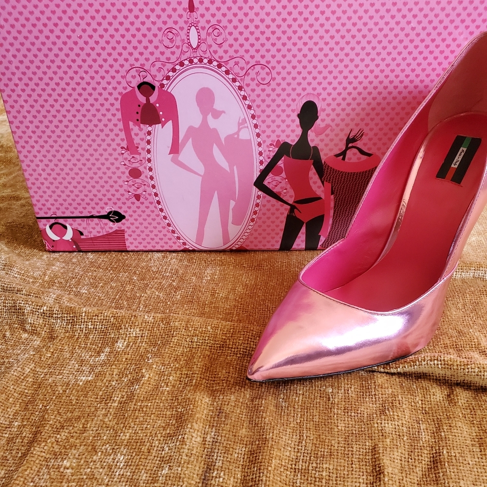 Metallic Pink Heels